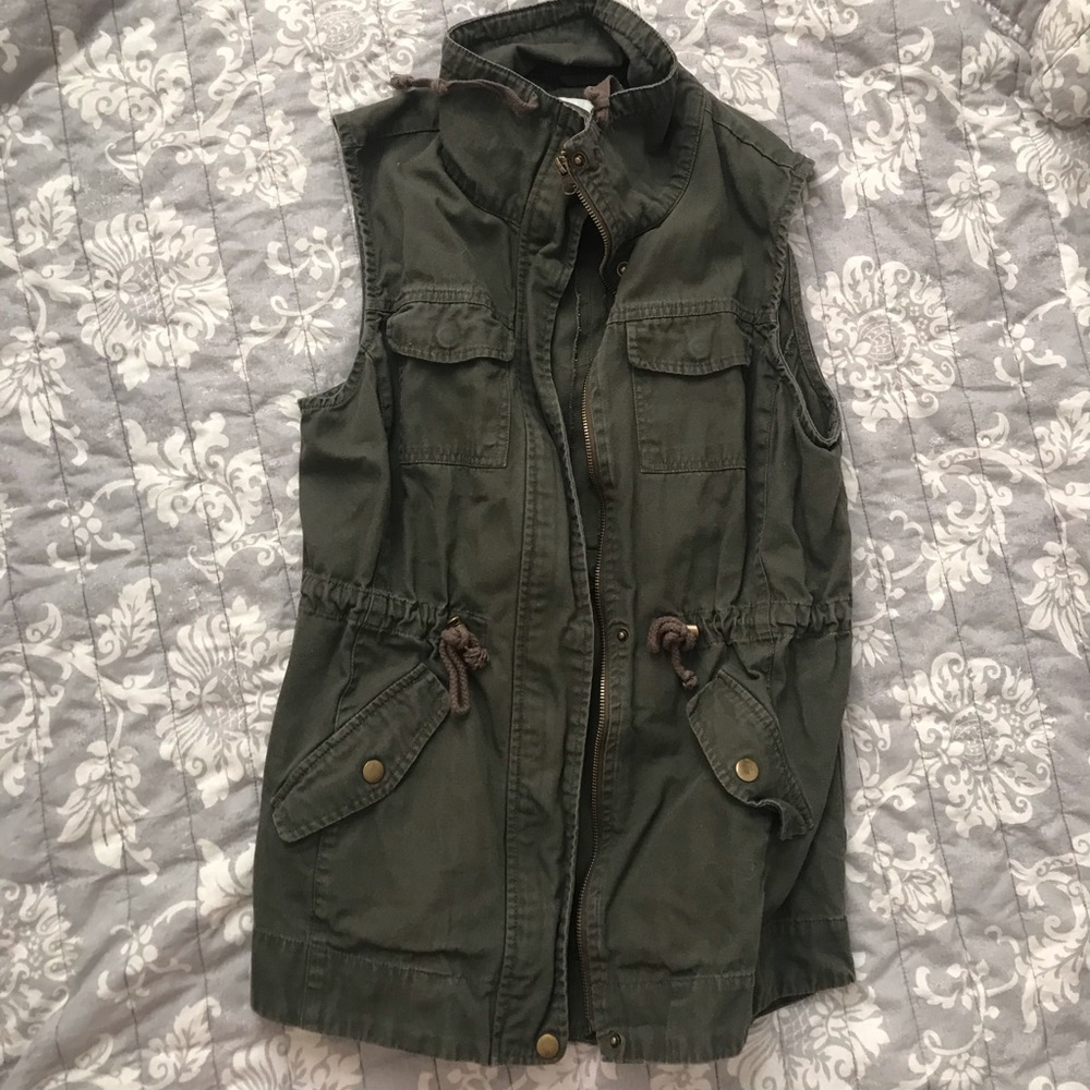 Olive green vest